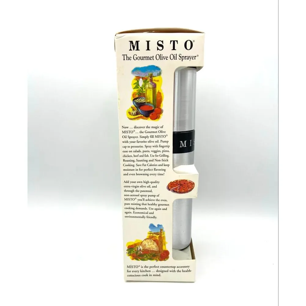 MISTO The Gourmet Olive Oil Sprayer Non Aerosol Refillable Kitchen NEW READ